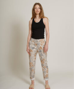 מכנסי ARIZONA פרחים קרם