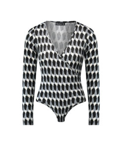 בגד גוף מעטפת CELINE אפור פרינט שחור