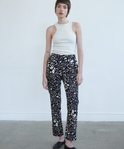 מכנסי ARIZONA שחור דפוס לבן