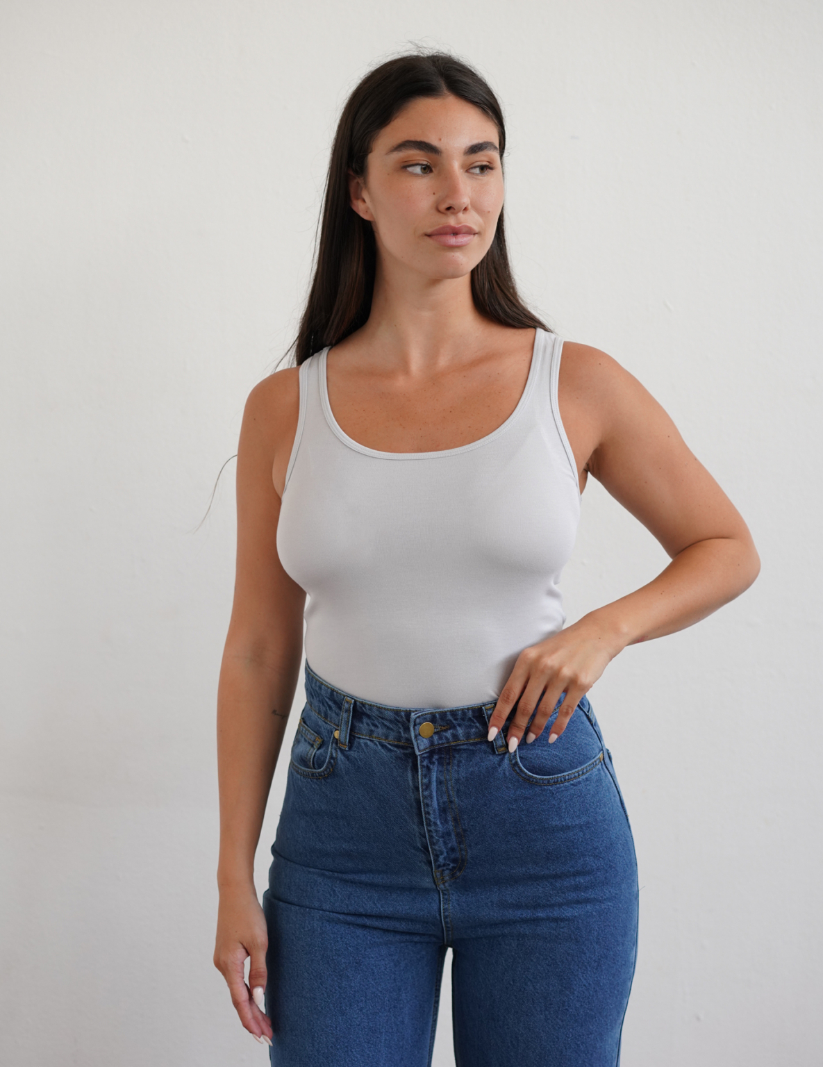 ⁦גופייה PERFECT אפור כחול⁩ – תמונה ⁦5⁩