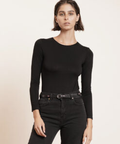 NO.10 בגד גוף ארוך שחור