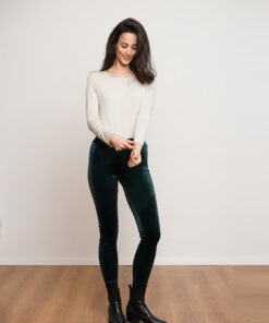 טייץ קטיפה DAVOS  ירוק