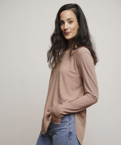 NO.7 טי ארוכה צווארון עגול חאקי