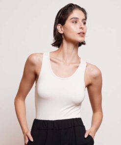 NO.15 גופייה צמודה קרם