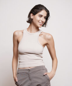 גופיית ריב צרה NO.5 בז'