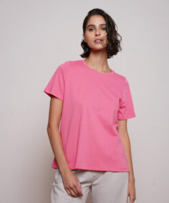 NO.21 חולצת טי שירט קצרה ורוד