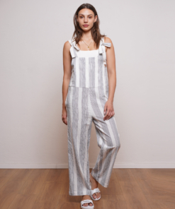 אוברול JASMIN פסים שחור