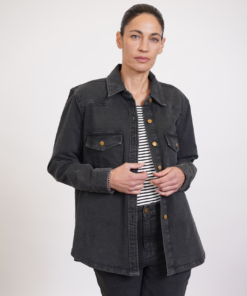 ג'קט ג'ינס S JACKET שחור ווש