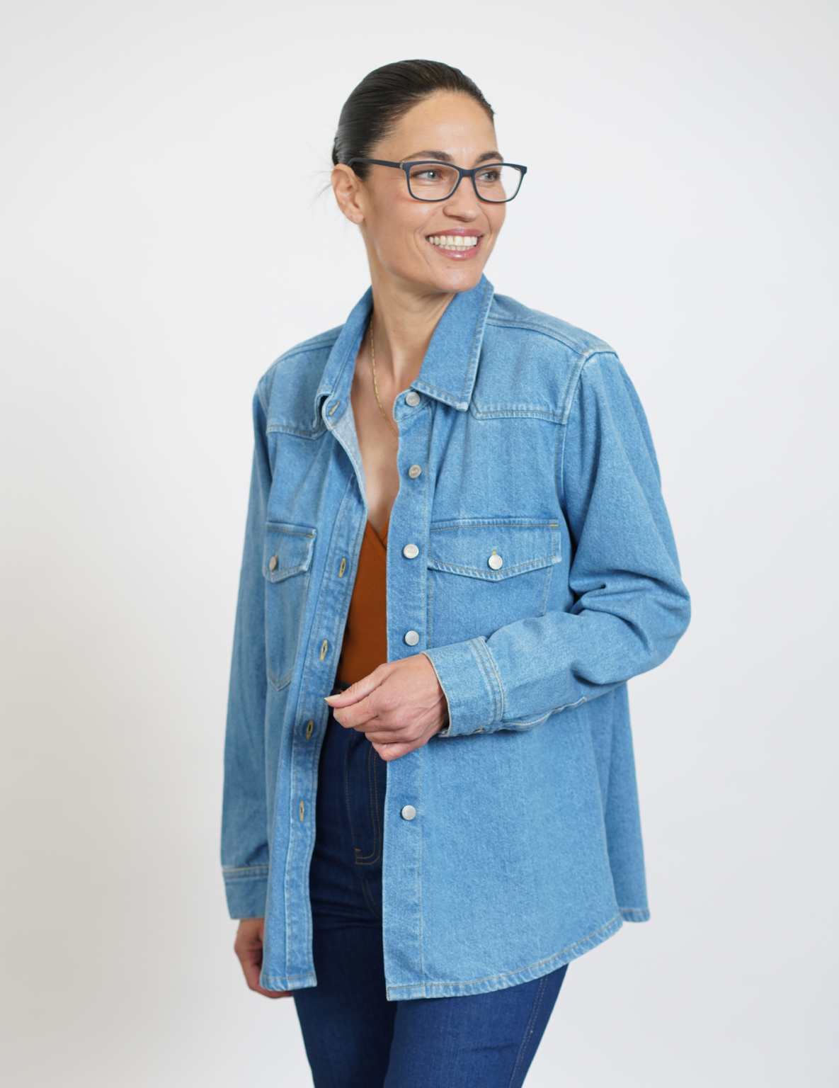 ג'קט ג'ינס S JACKET כחול בהיר