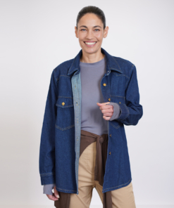 ג'קט ג'ינס S JACKET כחול עמוק