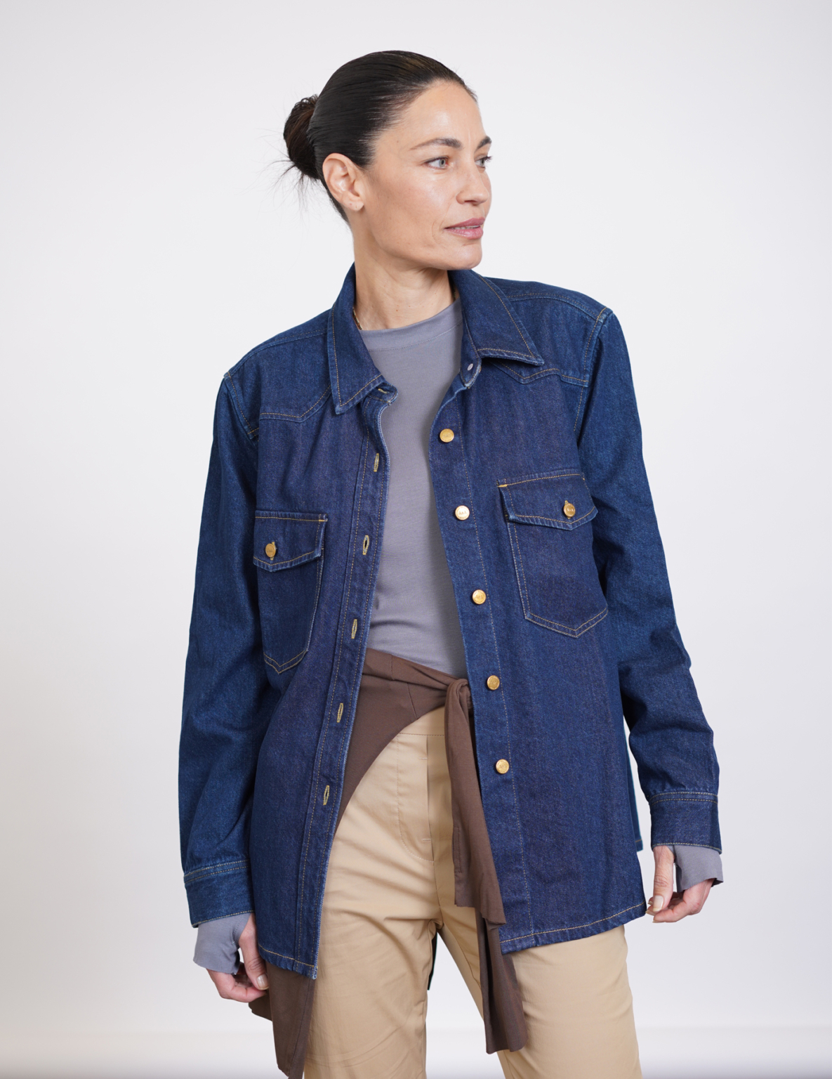 ⁦ג'קט ג'ינס S JACKET כחול עמוק⁩ – תמונה ⁦7⁩