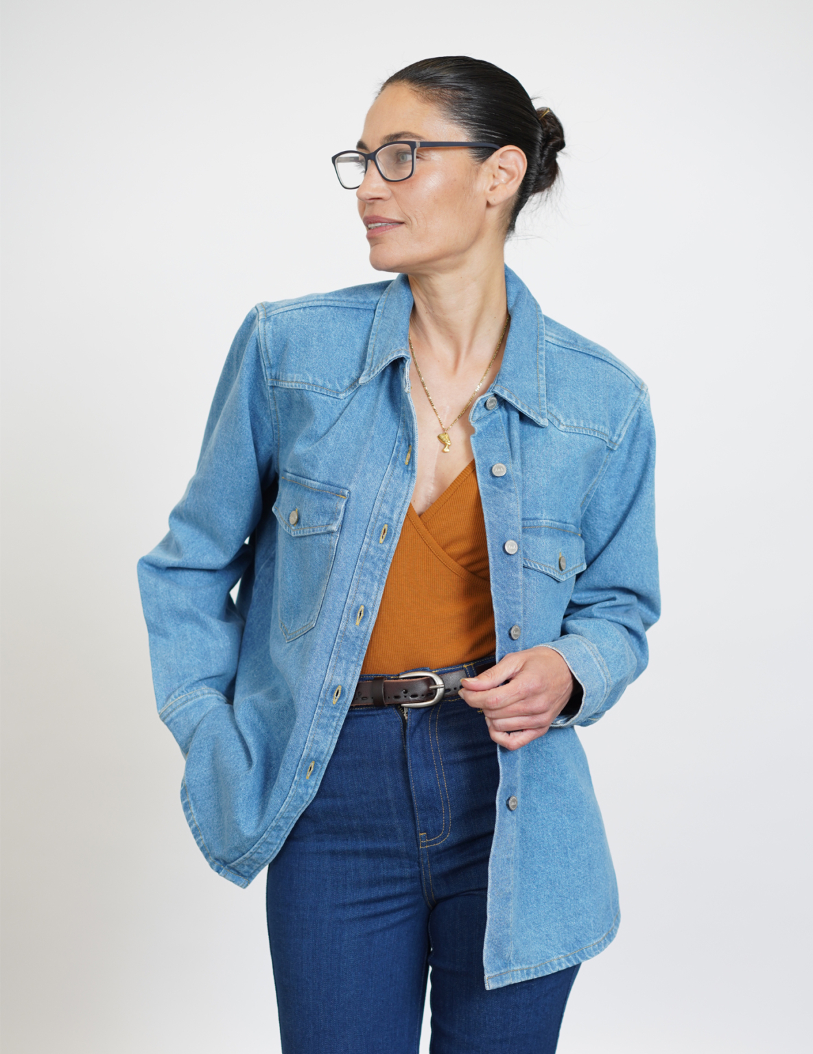⁦ג'קט ג'ינס S JACKET כחול בהיר⁩ – תמונה ⁦3⁩