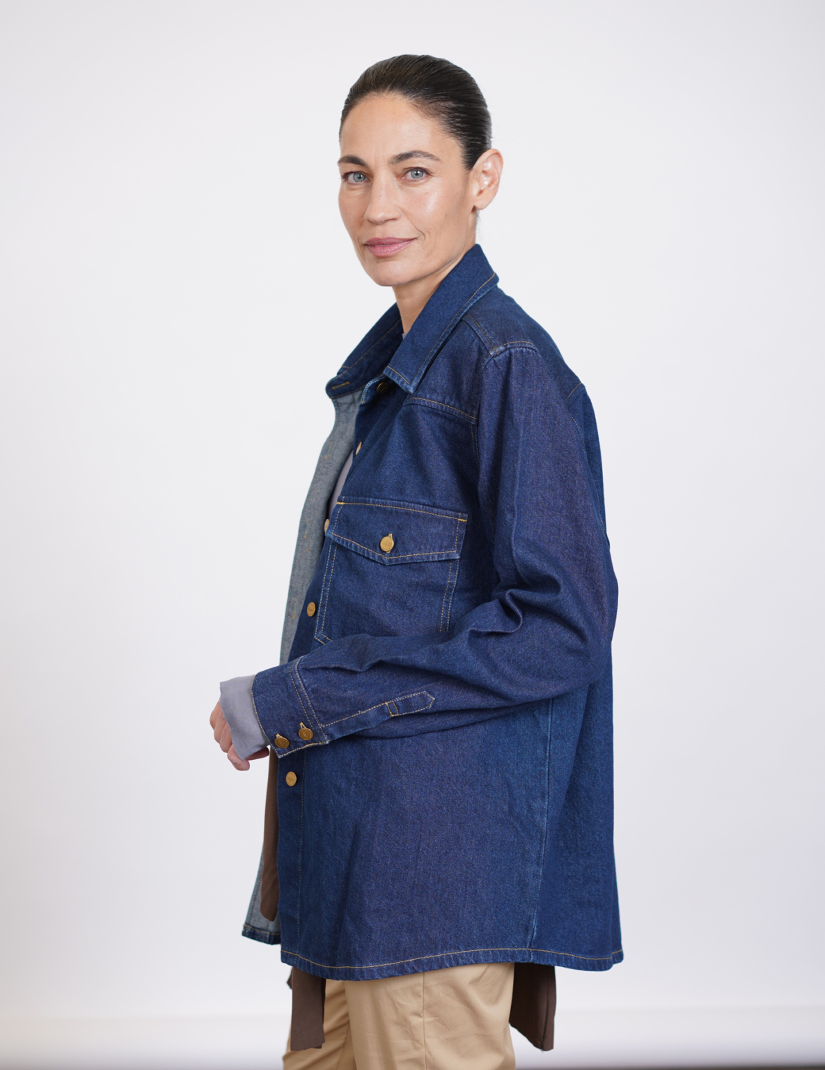 ⁦ג'קט ג'ינס S JACKET כחול עמוק⁩ – תמונה ⁦6⁩
