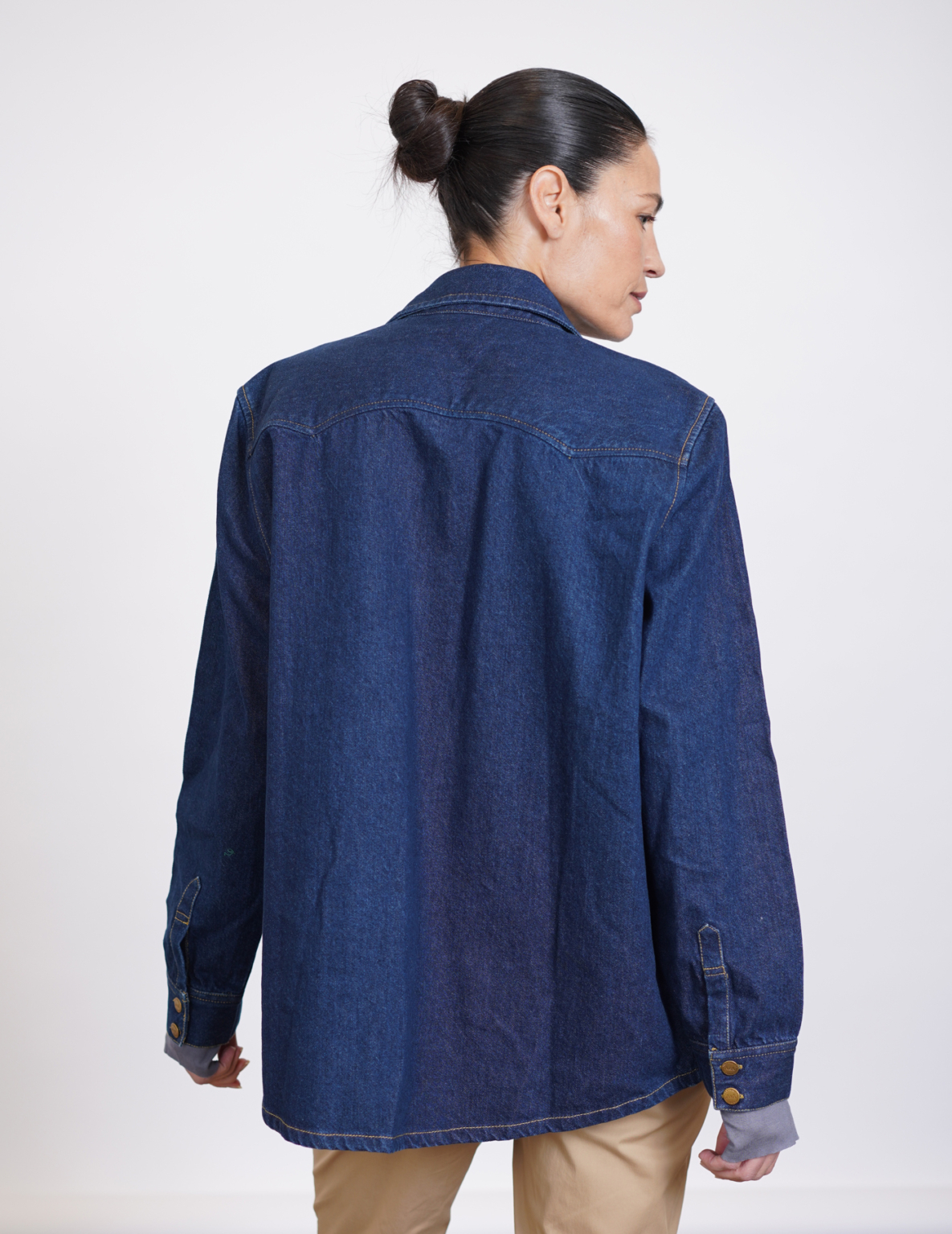 ⁦ג'קט ג'ינס S JACKET כחול עמוק⁩ – תמונה ⁦5⁩