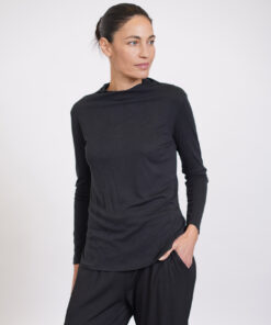 NO.9A חולצת גולף ריב שחור