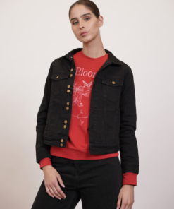 ג'קט ג'ינס LITTLE J  שחור