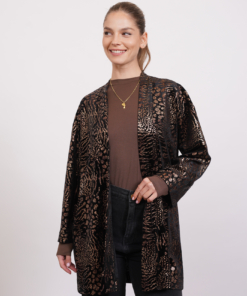 קימונו MADONNA שחור פויל זהב