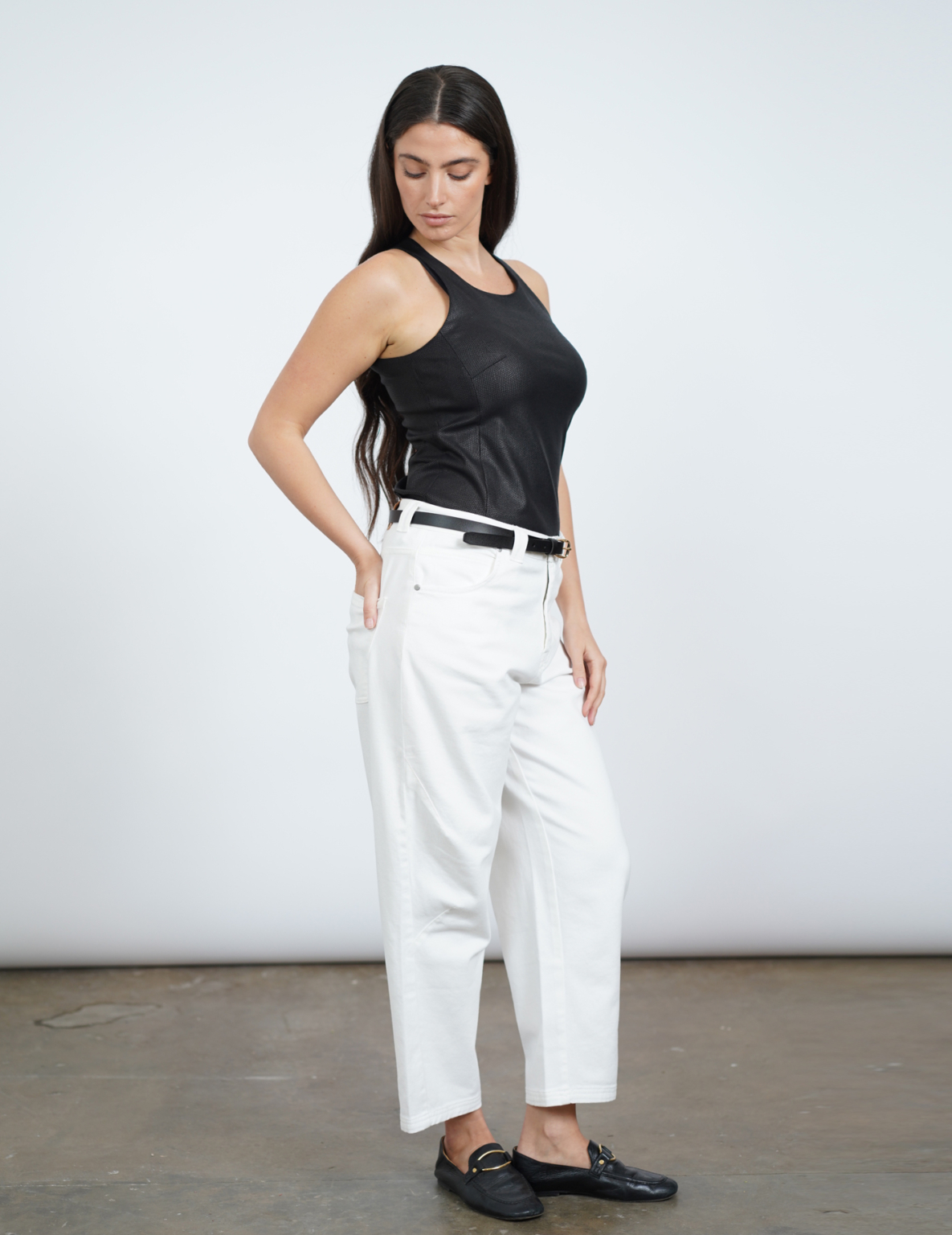 ⁦J DENIM ג'ינס בלון לבן⁩ – תמונה ⁦4⁩
