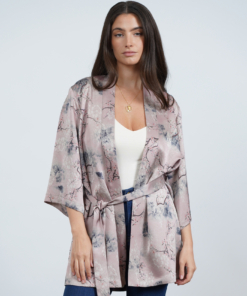 OFRA קימונו פרינט פרחים ורוד