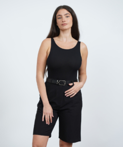 NO.38 בגד גוף מחשוף גב עמוק שחור