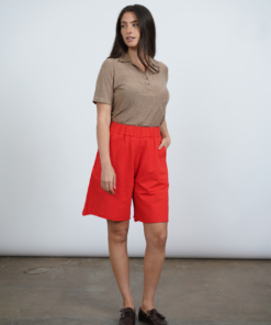 NO.23 מכנסי ברמודה אדום
