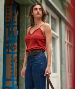 GALI גופיית סאטן אדום