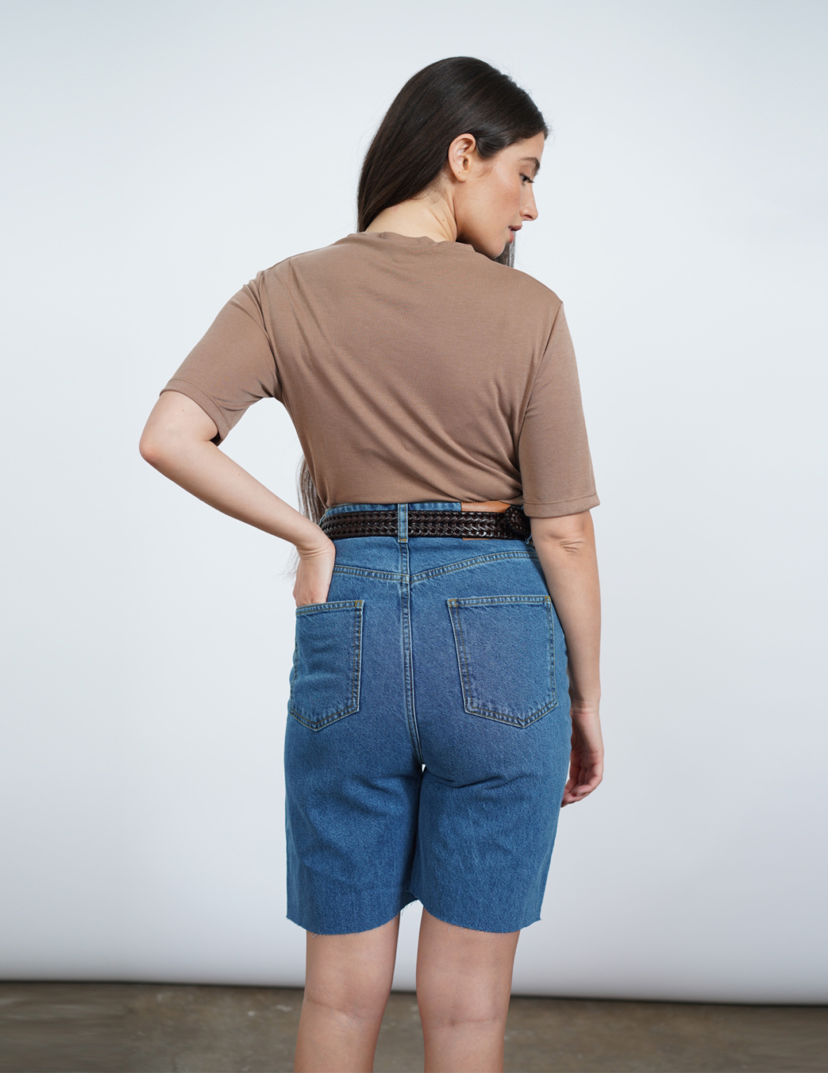 ⁦DENIM BERMUDA ג'ינס ברמודה כחול⁩ – תמונה ⁦4⁩