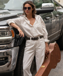 KEREN חולצה מכופתרת לבנה