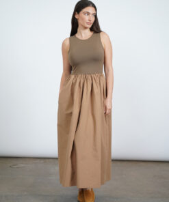 NINET שמלת מקסי חומה